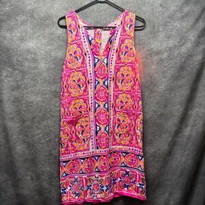 Lilly Pulitzer Carlotta Stretch Shift Dress Size 6 Pink Fusion Rock House Vacay